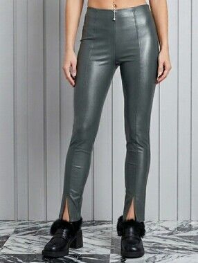 Steve Madden Vegan Leather Anastasia Leggings Size Large High Waisted